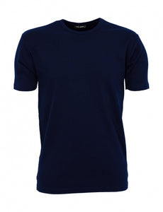 camiseta algodón de fibra larga para hombre color azul marino
