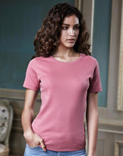 Cargar imagen en el visor de la galería, Camiseta de alta calidad para mujer algodón 100% color rosa 